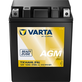 Varta 512 919 021 Powersports AGM Active MC batteri 12 volt 12Ah (+pol til højre)